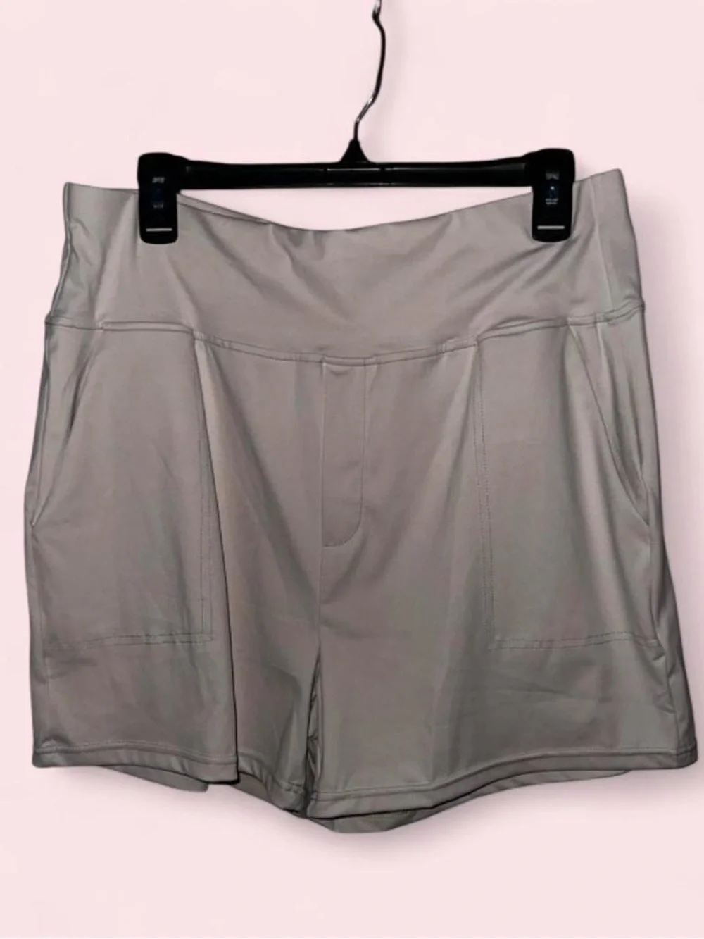 Source Unknown Light Gray Athletic Pull-On Shorts